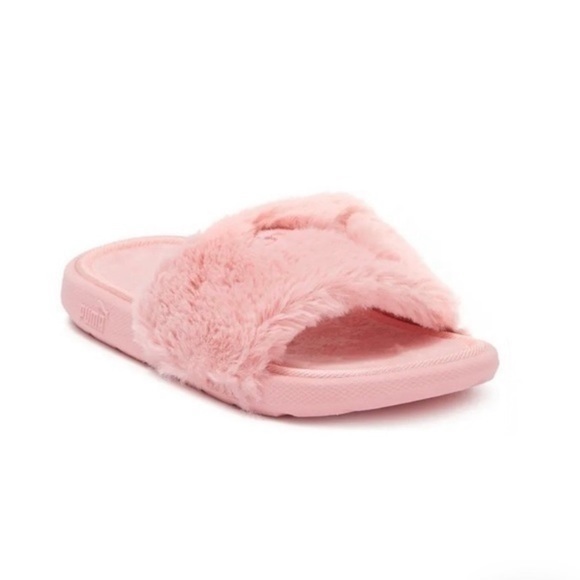 NIB. PUMA Cool Cat Faux Fur Slide Sandal - Picture 1 of 8